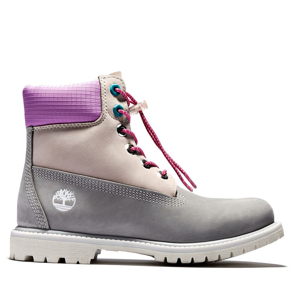 Bocanci 6-Inch Timberland Dama Gri - Premium Waterproof - Romania - KPDRYI864